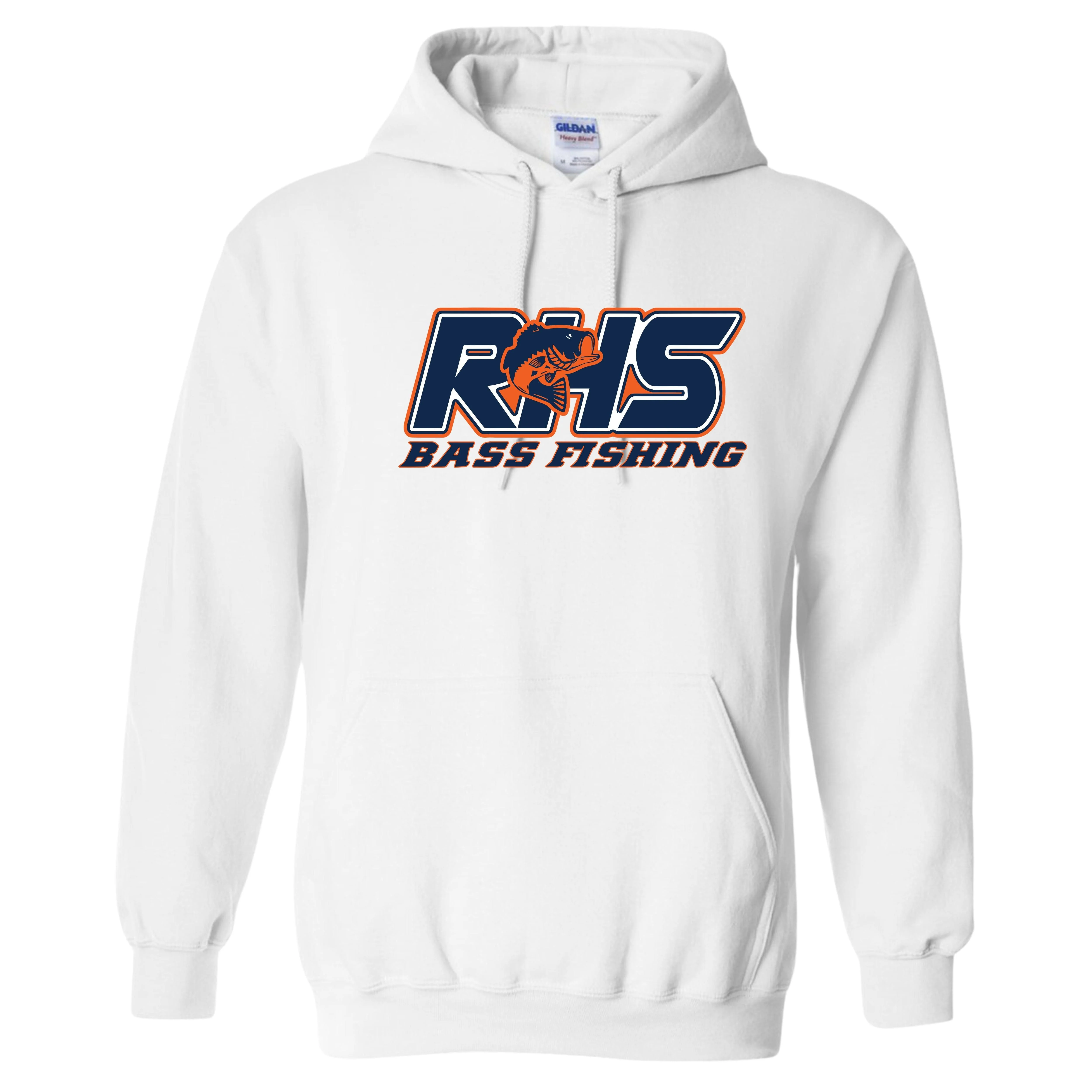 RHS Bass Fishing Gildan Hooded Sweatshirt - TS035 - Image 3